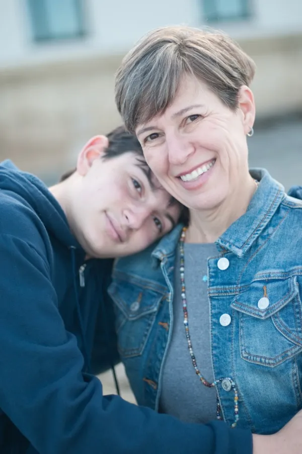 Betsy with her son